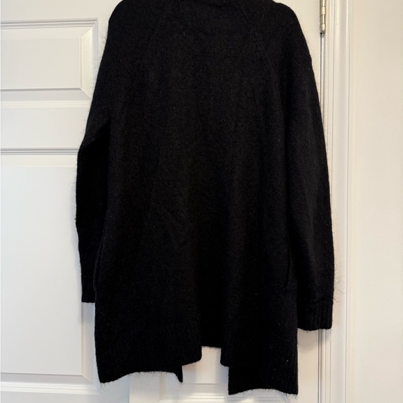 Black Acne Raya long open-front mohair cardigan - Picture 4 of 5